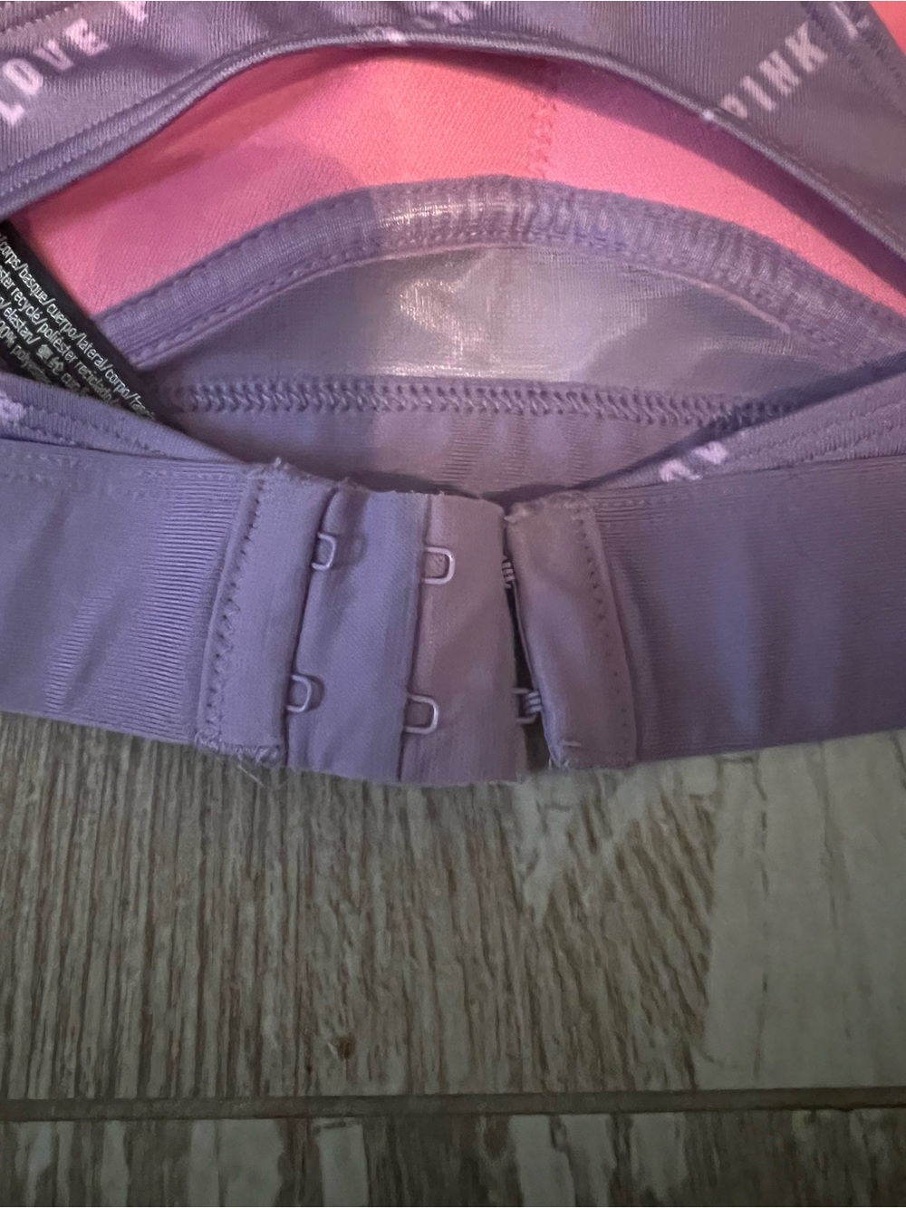 EUC💗PINKVS ActiveUltimatePushUp LogoSportsBra/Cotton Logo Bike Short/Lavender/L - Picture 4 of 9